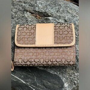 Brown and Tan Women's Wallet